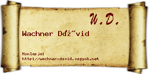 Wachner Dávid névjegykártya